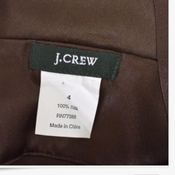 J Crew Y2K Womens Brown Silk Sleeveless Size 4 - Picture 6 of 8